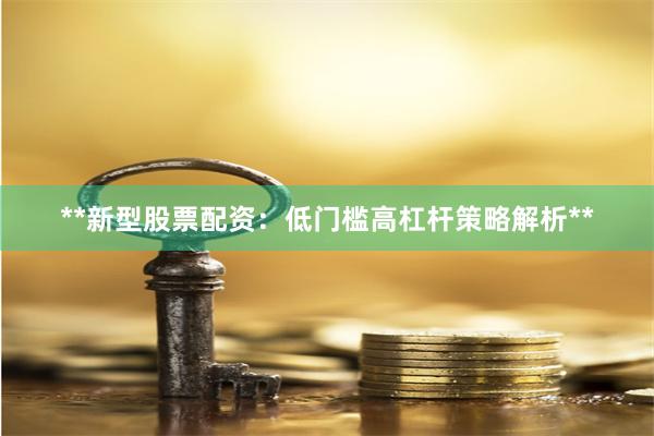 **新型股票配资:低门槛高杠杆策略解析**